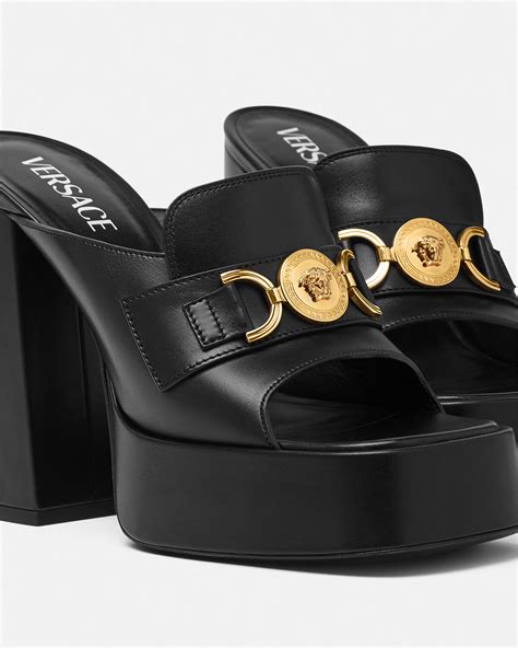 versace medusa stiletto booties|Versace platform medusa.